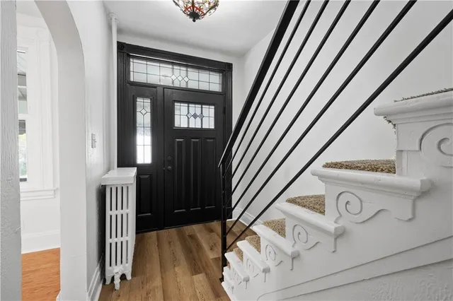 a view of front door door and stairs