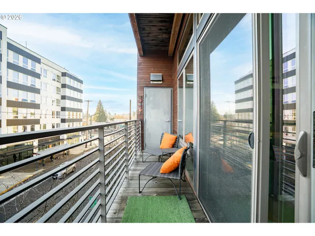 a view of sitting space and city view