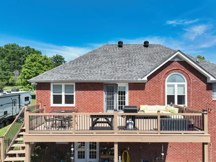 a front view of a house with balcony