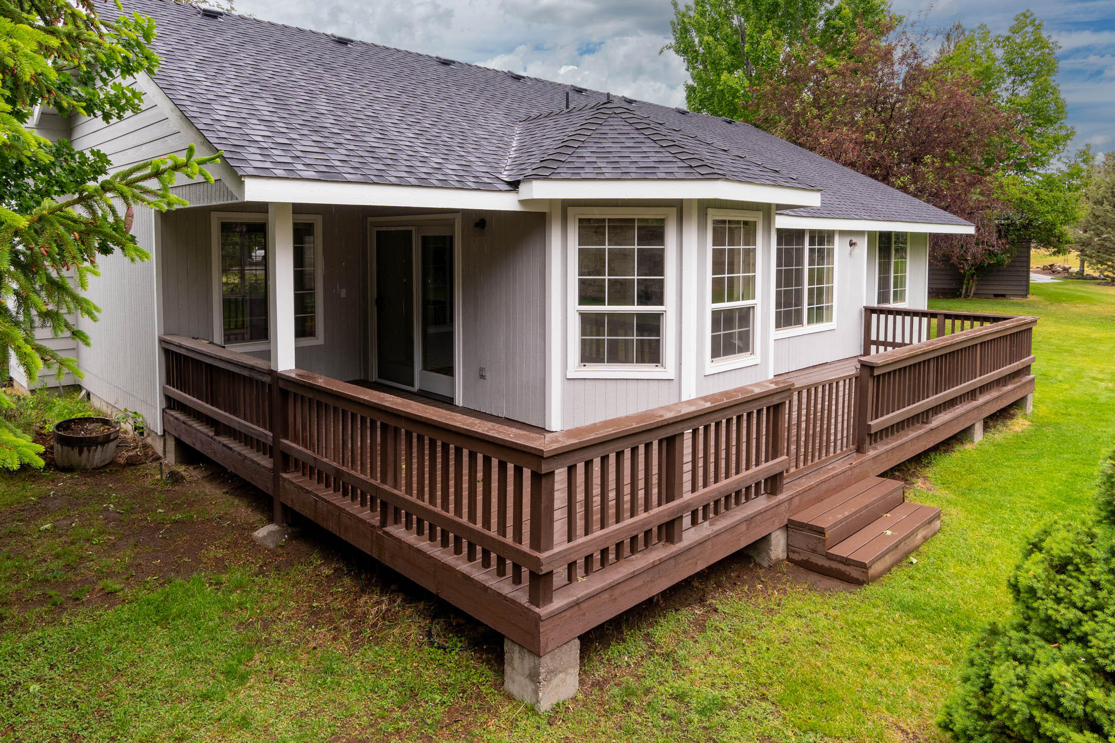 3389 Northeast Stonebrook Loop Bend, OR 97701 - Photo 26 of 27 Backyard view toward the home and south deck.