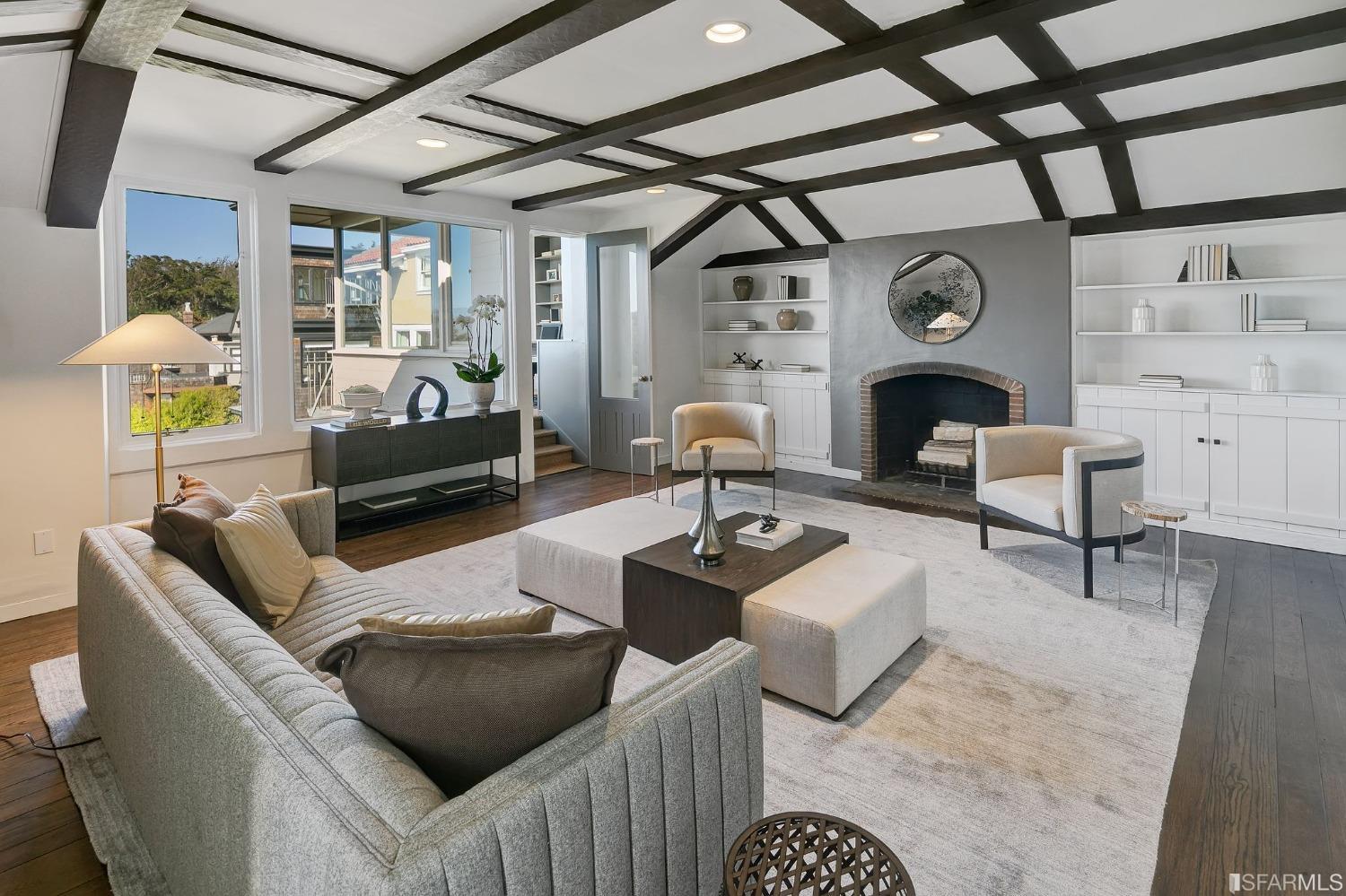 3212 Jackson Street San Francisco, CA 94118 - Photo 28 of 33 a living room with furniture and a clock