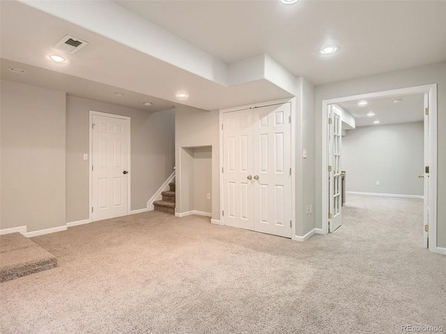 a view of a hallway with entryway