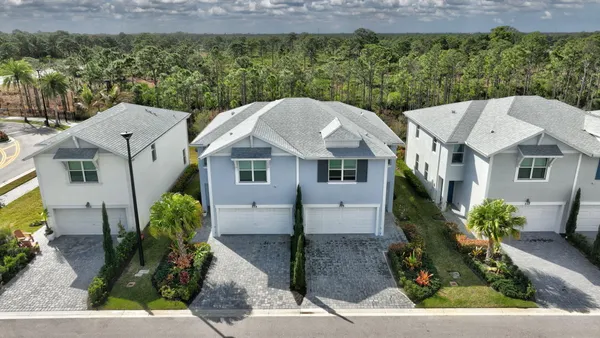 an aerial view of multiple house