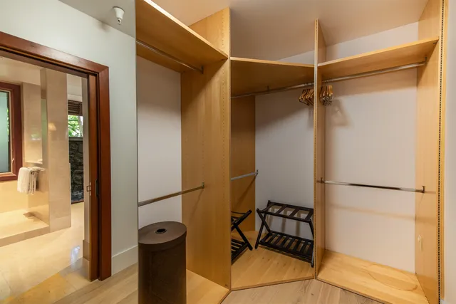 a view of a walk in closet