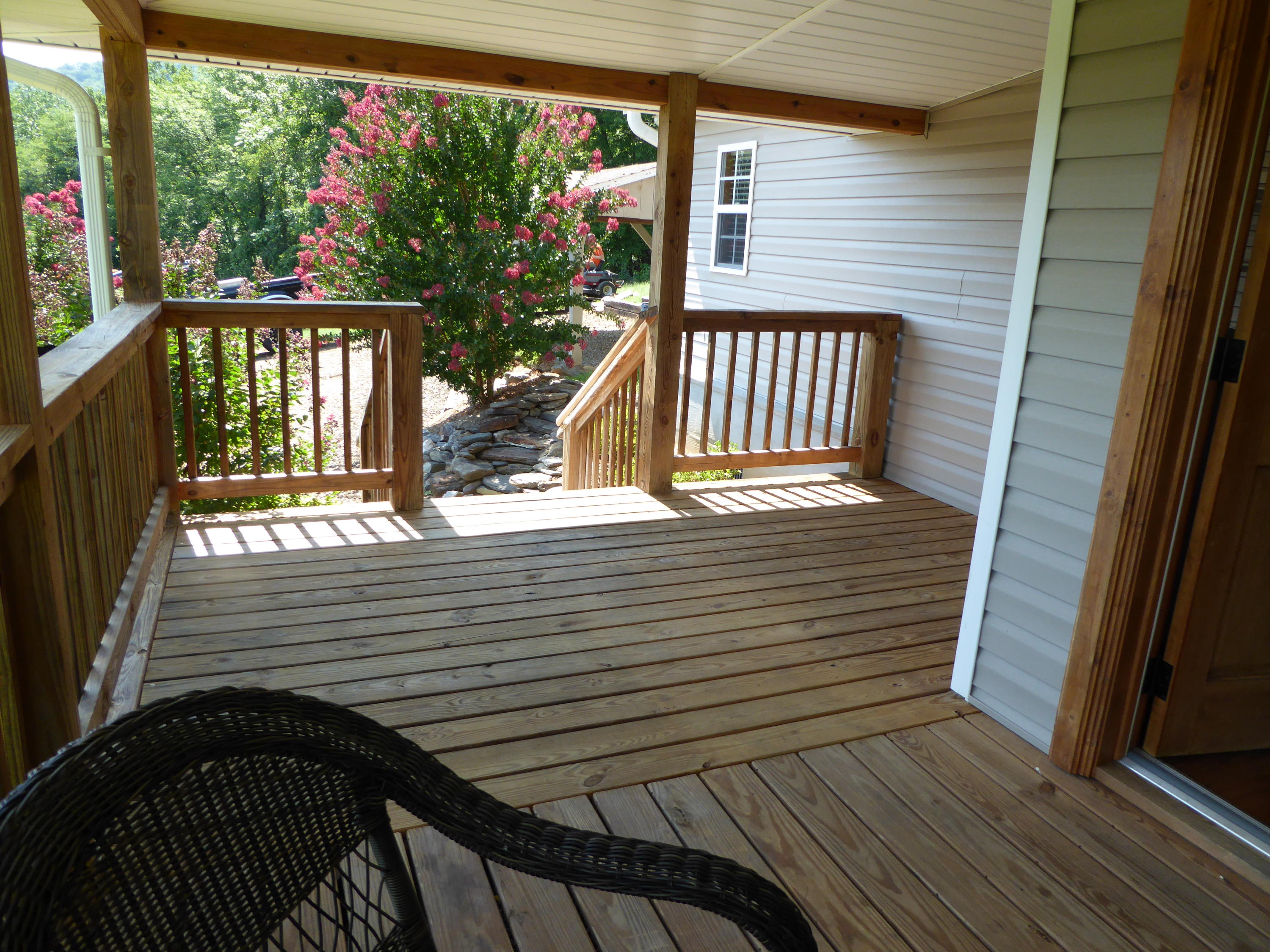 500 Hurds Branch Road Ferrum, VA 24088 - Photo 18 of 60 a view of a balcony with wooden floor