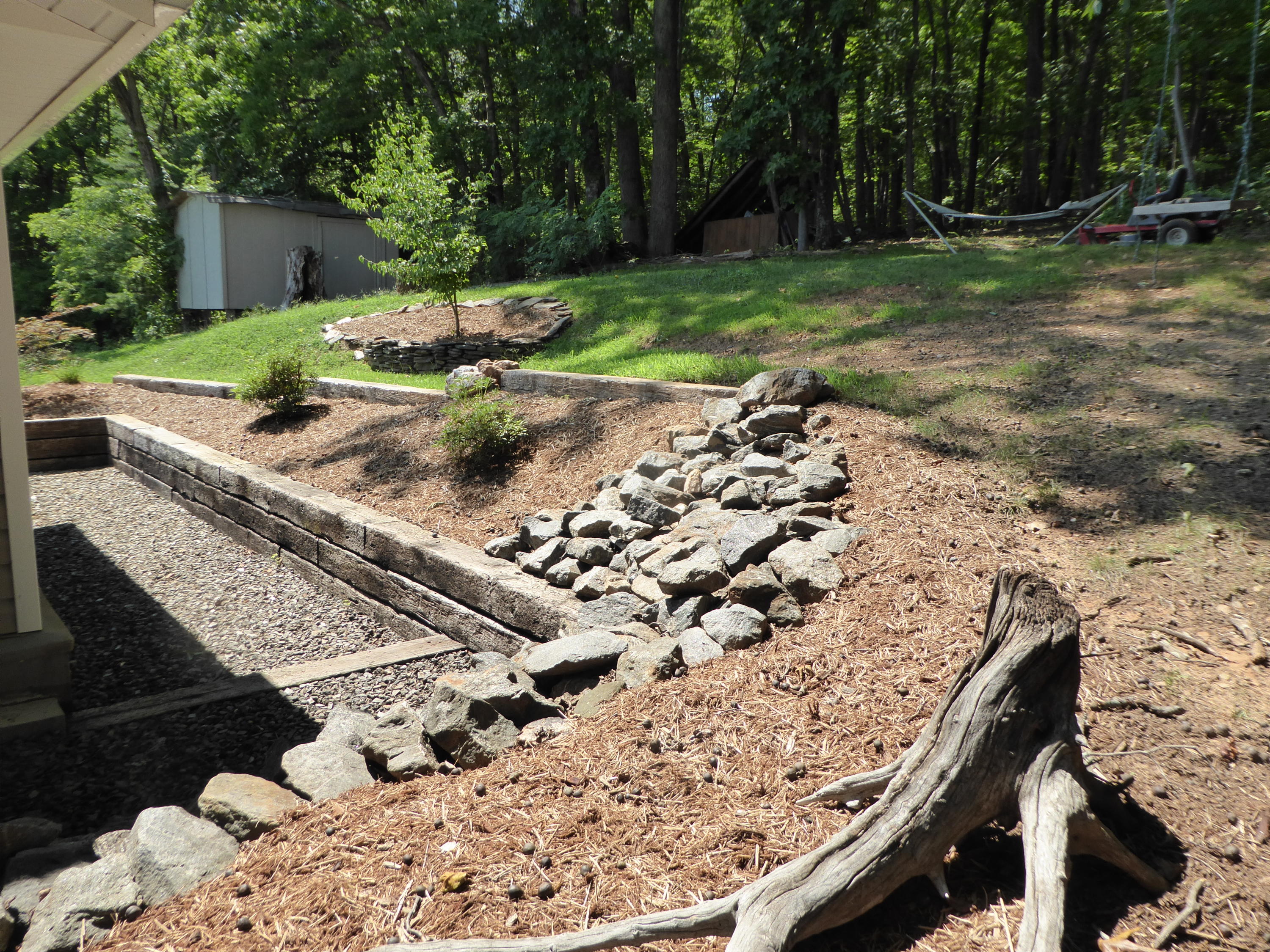 500 Hurds Branch Road Ferrum, VA 24088 - Photo 43 of 60 a view of a backyard with plants