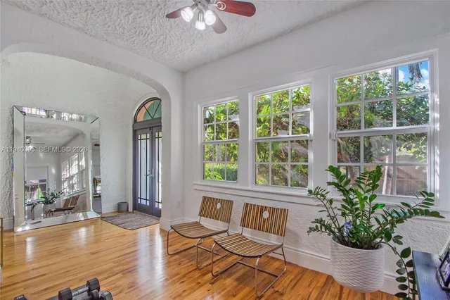 a view of a livingroom with furniture window