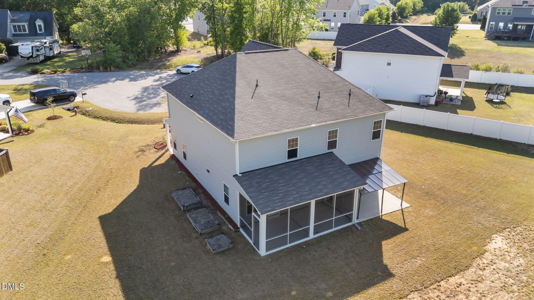 3901 Bluffwind Drive Raleigh, NC 27603 - Photo 42 of 42 a aerial view of a house with a yard