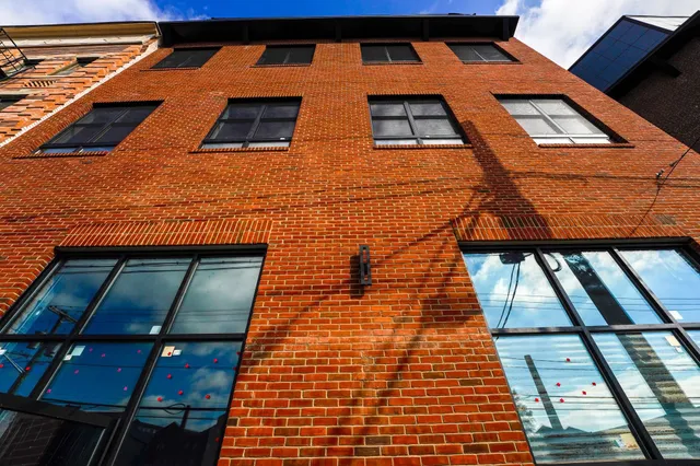 a building view with a entryway