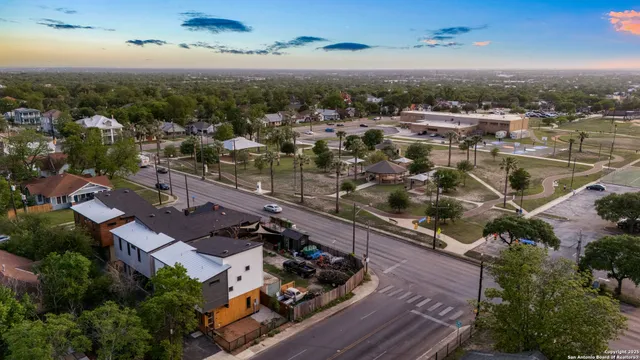 an aerial view of multiple house