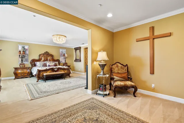a spacious bathroom with a bathtub sink and mirror