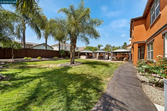 a outdoor living space with furniture