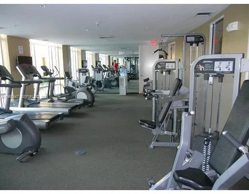 a front view of a multi story building