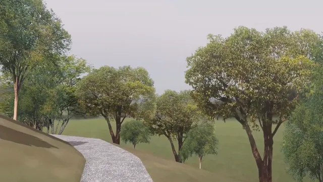 an aerial view of town with residential houses with outdoor space