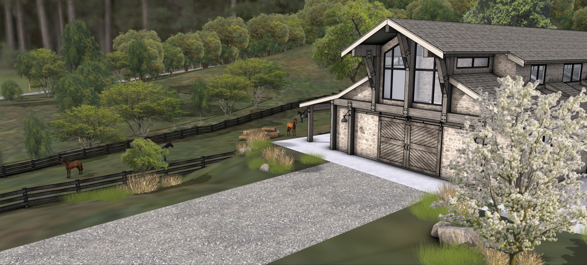 3148 Blazer Road Franklin, TN 37064 - Photo 50 of 67 a view of a house with brick walls and a small yard in the background