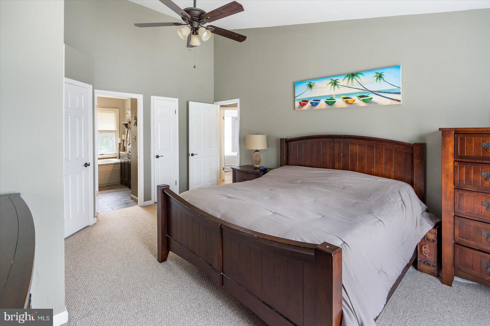 1431 Redfield Road Bel Air, MD 21015 - Photo 23 of 48 Primary Bedroom with vaulted ceilings and fan