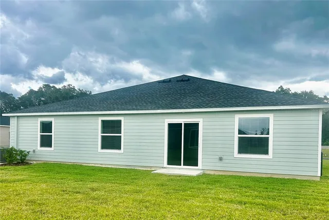a backyard of a house