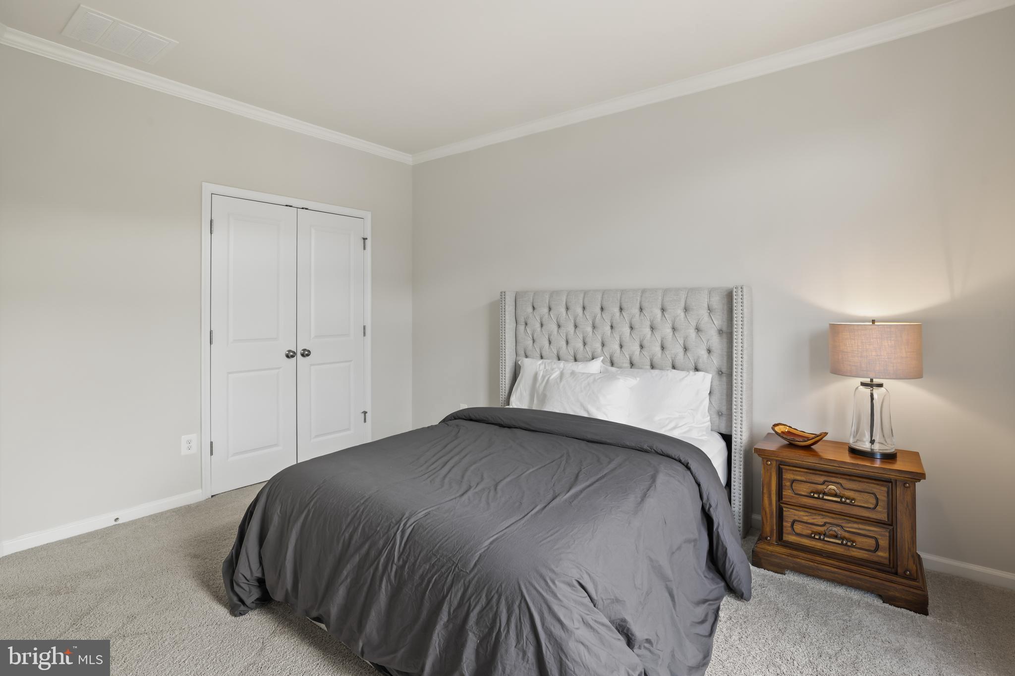 1102 Ribbon Limestone Terrace Southeast Leesburg, VA 20175 - Photo 32 of 51 a bedroom with a bed and a lamp