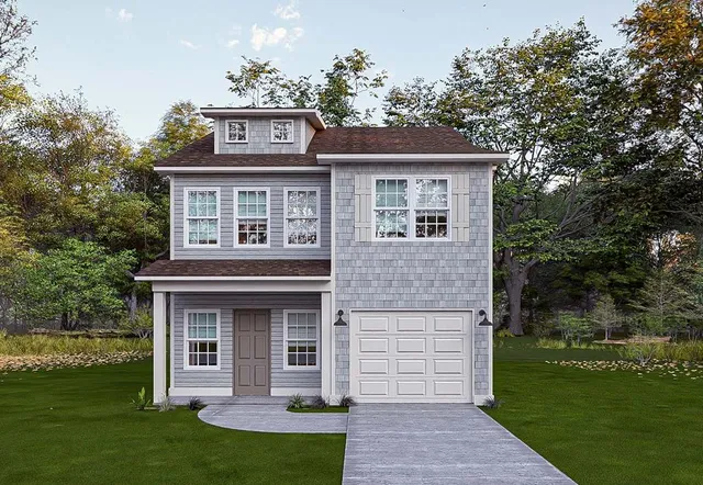 a view of a house with garden