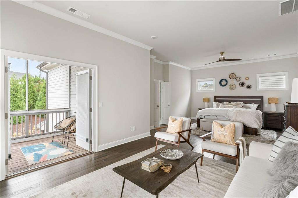 550 Central Park Overlook Alpharetta, GA 30004 - Photo 26 of 51 a bed room with a bed and a window