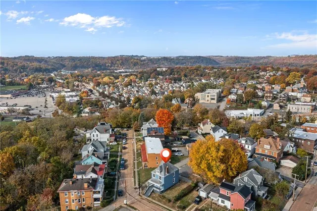 an aerial view of a city