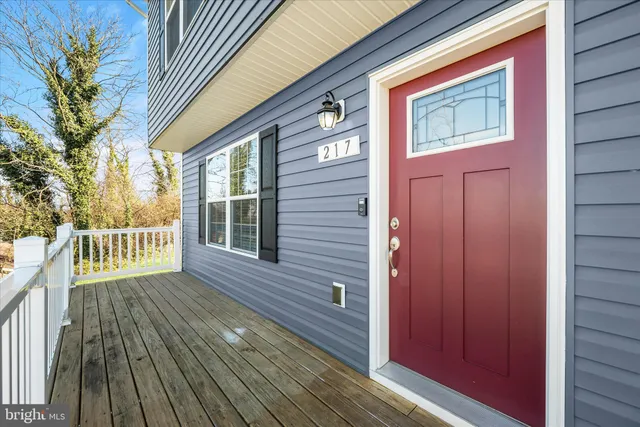 a view of a house with a deck