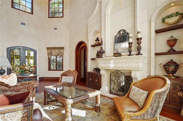 a spacious bathroom with a double vanity sink a mirror a and a bathtub