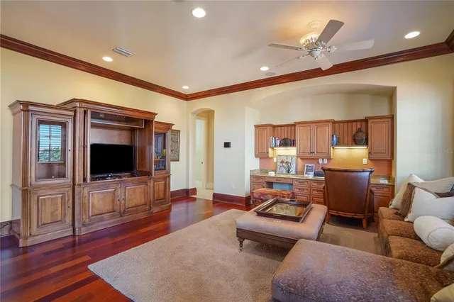 a view of a balcony with an ocean view