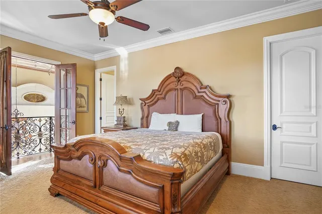 a view of a lake with a building in the back