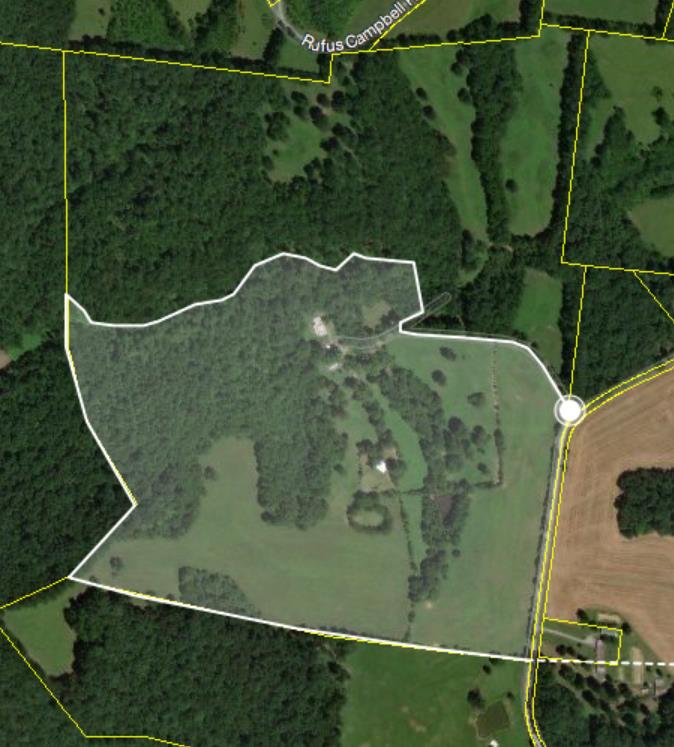 1080 Johnson Branch Road Pulaski, TN 38478 - Photo 30 of 30 Plat of 58 +/- acres (white area) over 1000 ft of road frontage.