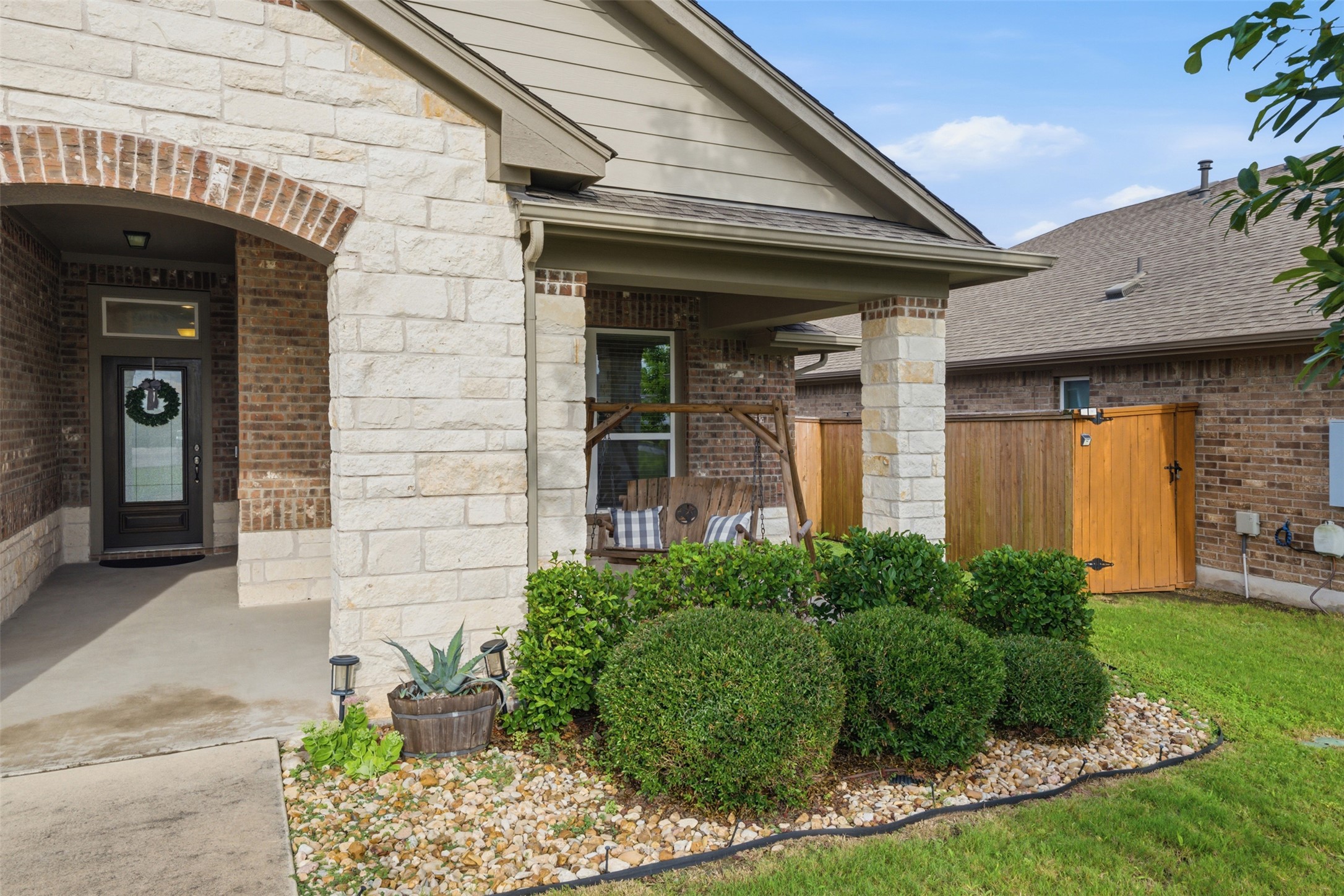 276 Gunnison Way Kyle, TX 78640 - Photo 23 of 28 a view of a entryway door front of house