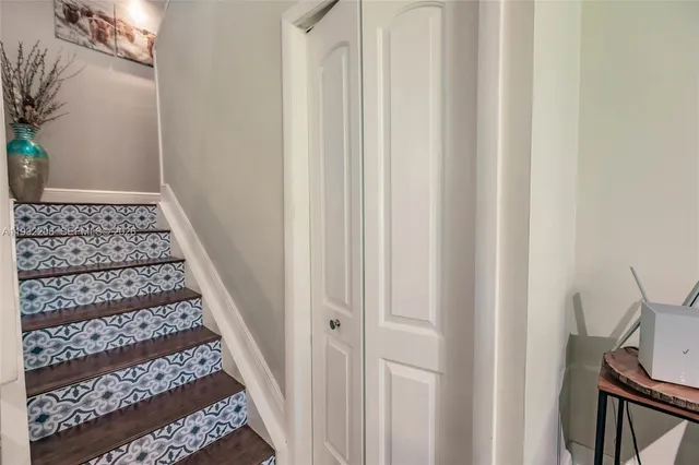 a view of a staircase