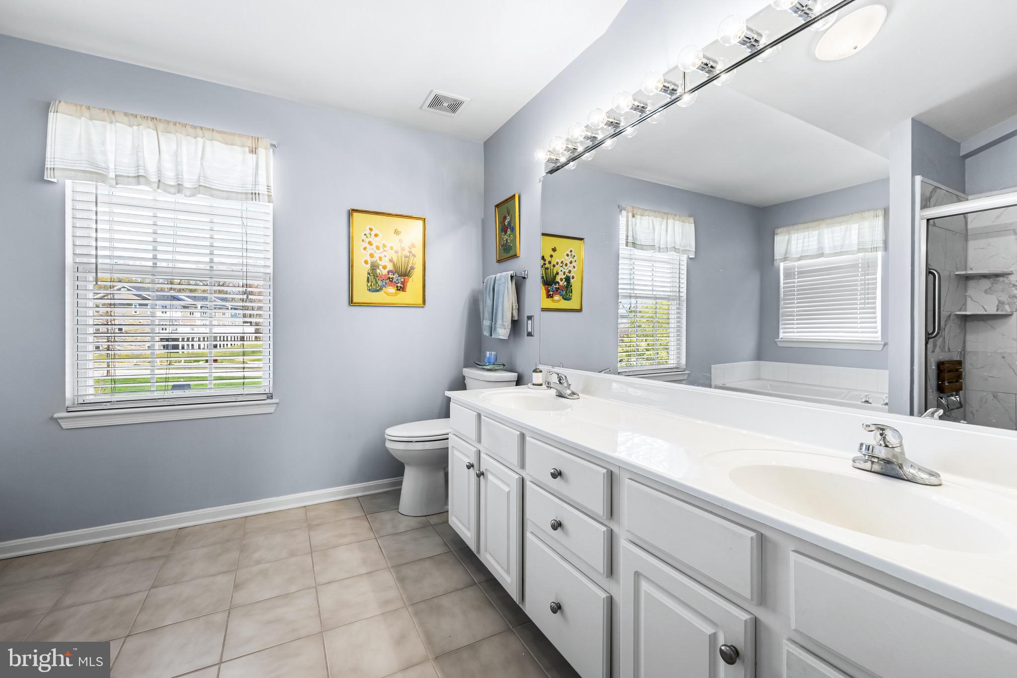 1713 Mystic Circle Baltimore, MD 21221 - Photo 19 of 37 a spacious bathroom with double sink a mirror a window and a bathtub