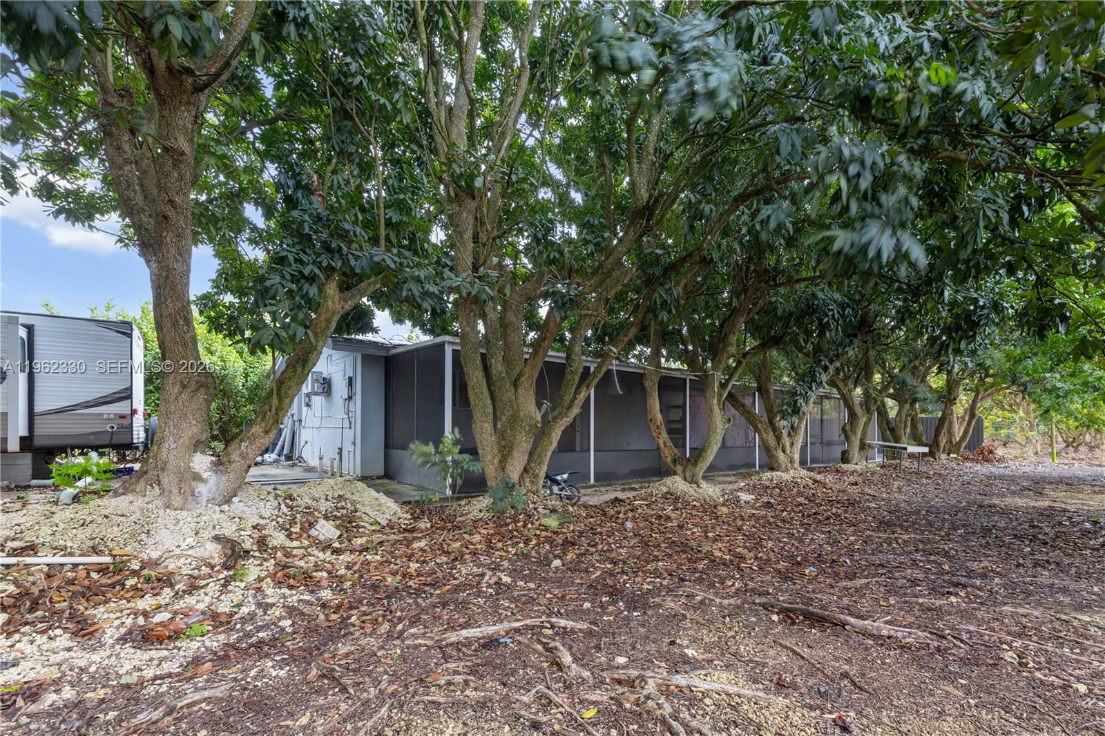 33300 Southwest 212th Avenue Homestead, FL 33034 - Photo 58 of 60 a backyard of a house with plants and large tree
