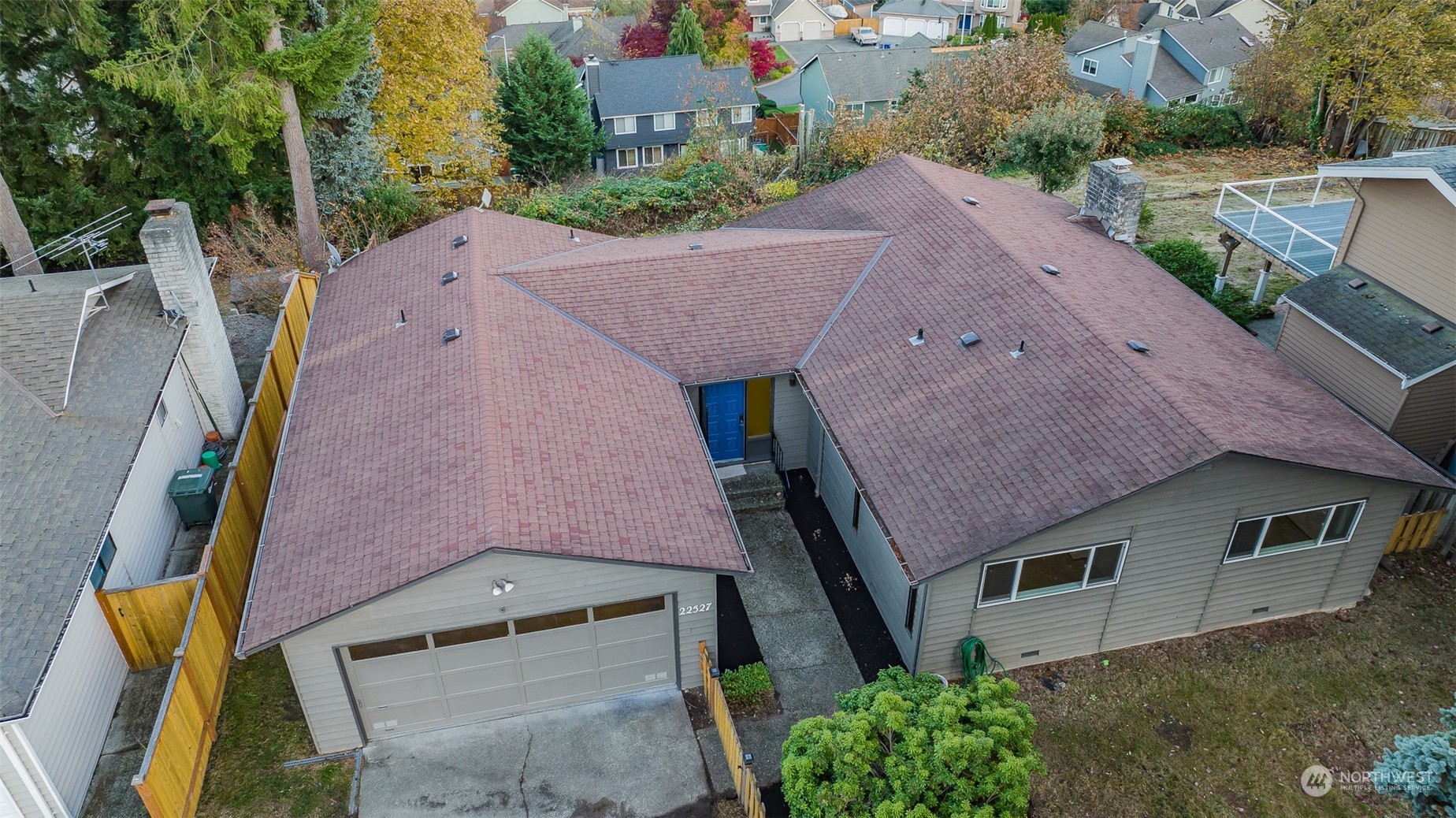 22527 4th Avenue Southeast Bothell, WA 98021 - Photo 7 of 40 an aerial view of a house with a yard and a garage