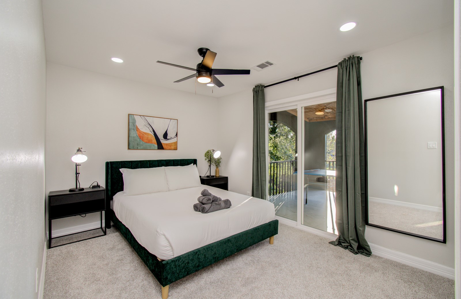8623 Parasol Lane Houston, TX 77064 - Photo 26 of 50 a bedroom with a bed and a mirror