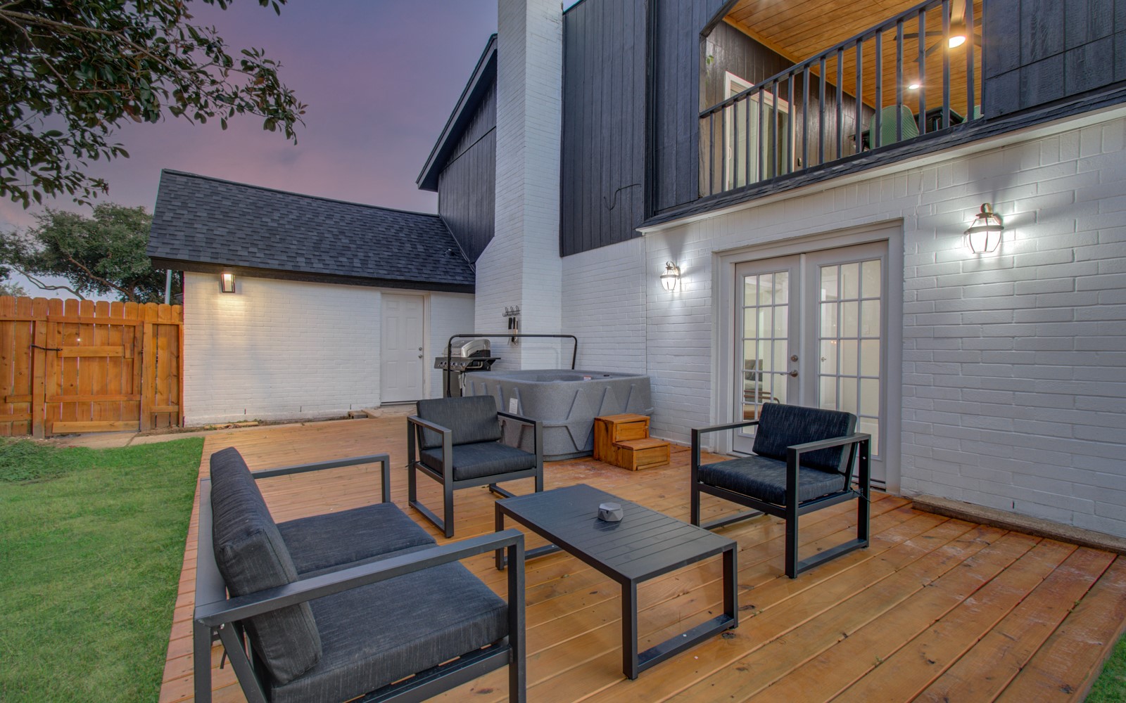 8623 Parasol Lane Houston, TX 77064 - Photo 46 of 50 a backyard of a house with table and chairs