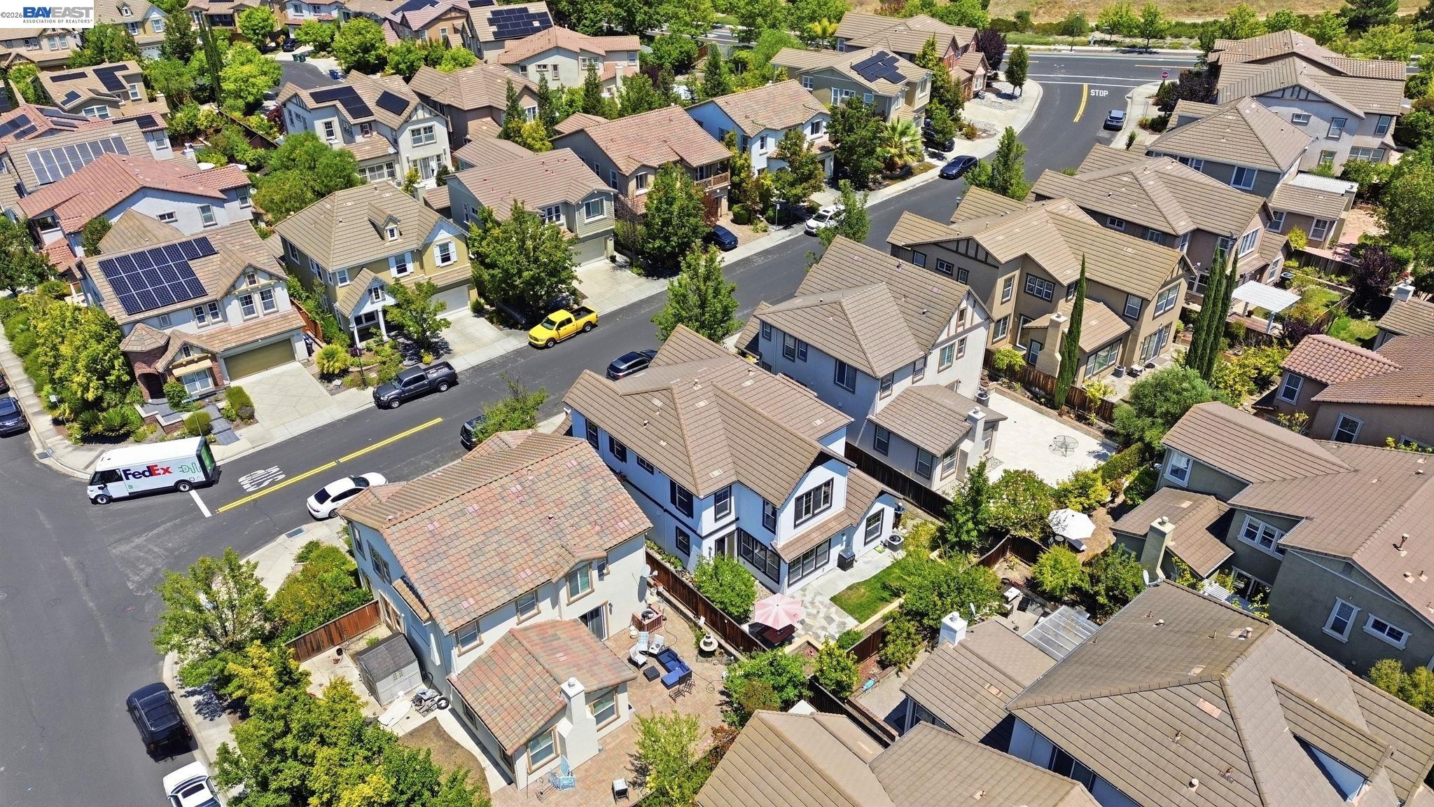 5029 Queensbury Way San Ramon, CA 94582 - Photo 51 of 58 an aerial view of residential houses with street