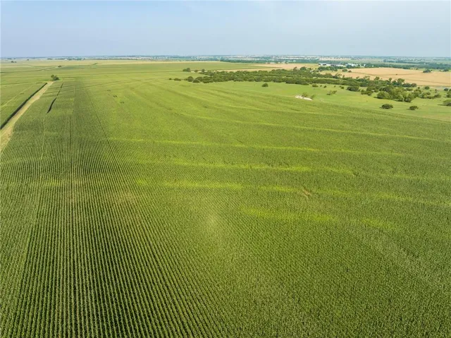 a view of an ocean and a yard