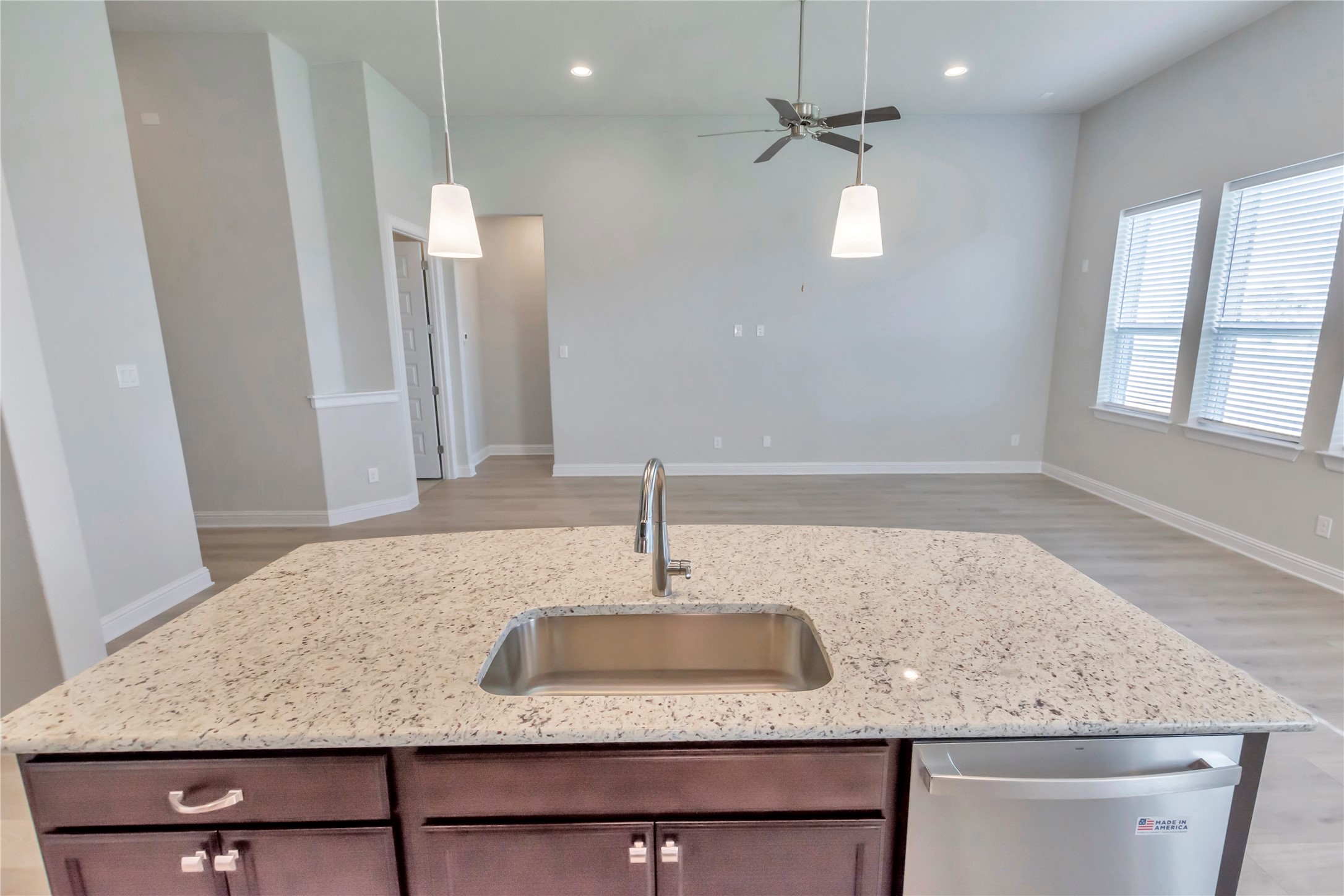 2140 Base Burner Path Leander, TX 78641 - Photo 13 of 27 a bathroom with a granite countertop sink and a mirror