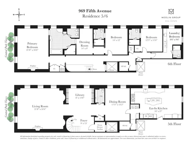 $14,900,000 | 969 5th Avenue, Unit 5 6 | Upper East Side