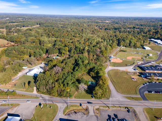 an aerial view of a residential houses with outdoor space