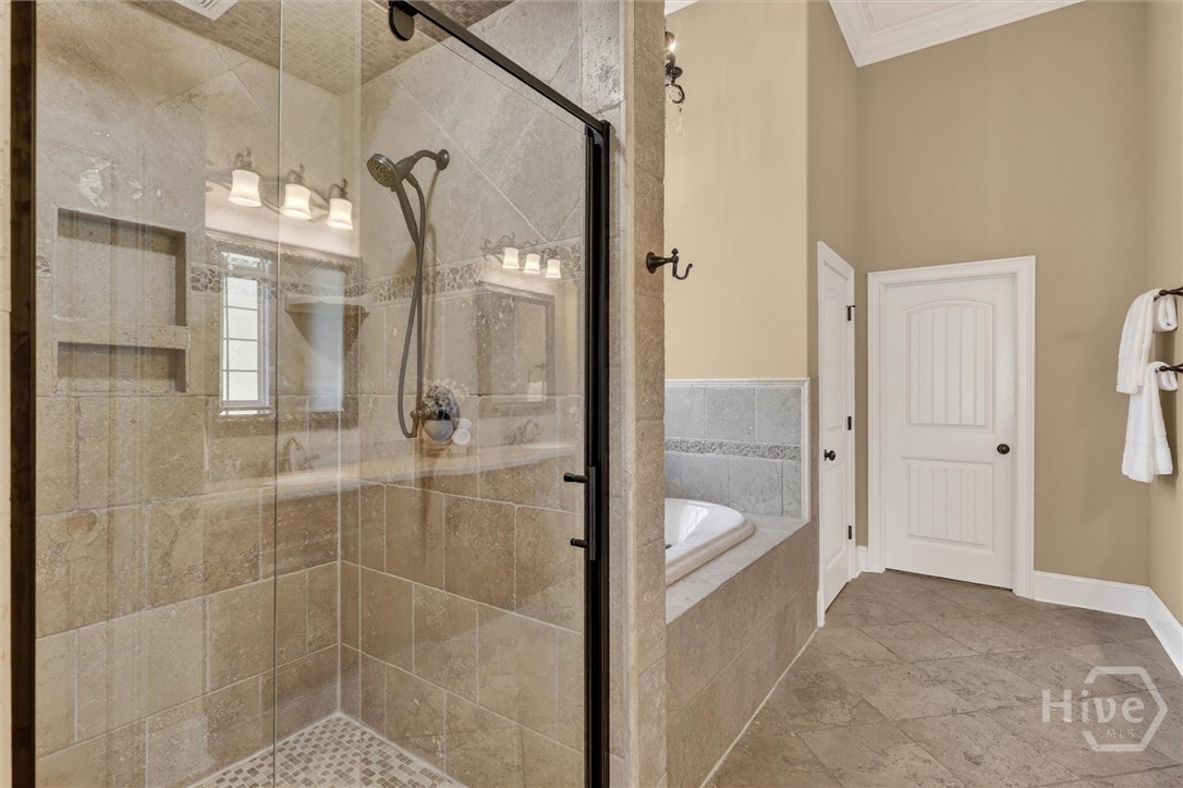 197 Cubbedge Drive Rincon, GA 31326 - Photo 12 of 43 Primary En-suite with oversized shower and jetted tub