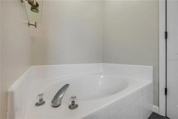 a bathroom with a tub
