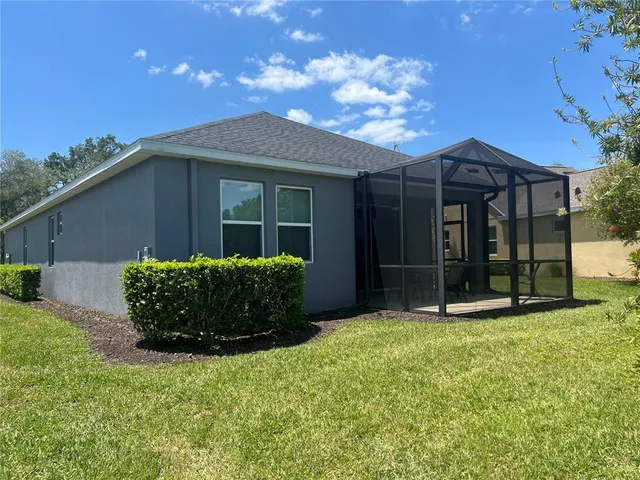 a view of an ocean from a yard