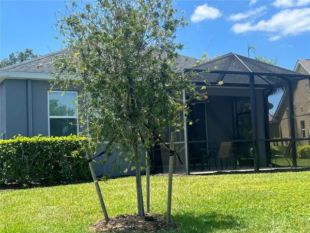a view of outdoor space with garden
