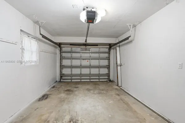 a view of a garage room