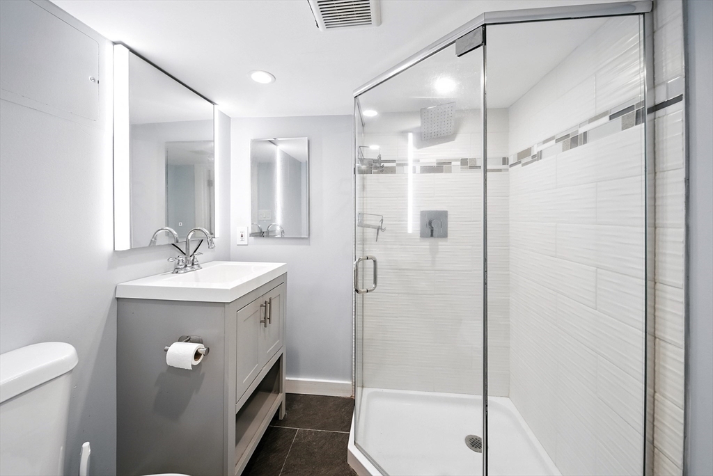 13 Oak Street Salem, MA 01970 - Photo 29 of 42 a bathroom with a sink a toilet and shower