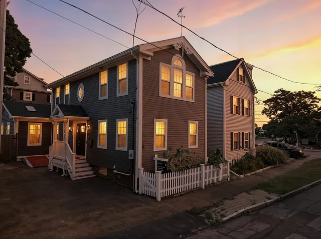 a front view of a house with a porch