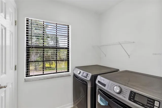 a view of a garden with trees